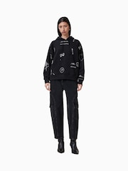 AllSaints Black Stina Talon Hoodie - Image 4 of 6