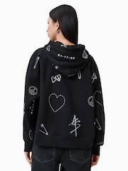 AllSaints Black Stina Talon Hoodie - Image 5 of 6