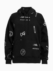 AllSaints Black Stina Talon Hoodie - Image 6 of 6