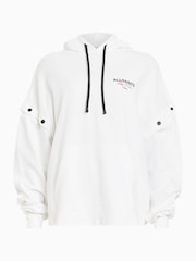 AllSaints White Amore Amphie 100% Organic Cotton Hoodie - Image 9 of 9