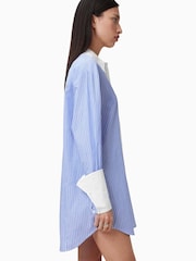 AllSaints Blue Alber Stripe 100% Organic Cotton Dress - Image 6 of 9