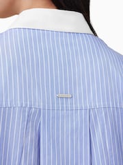 AllSaints Blue Alber Stripe 100% Organic Cotton Dress - Image 8 of 9