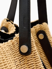 AllSaints Cream Allington Paper Tote - Image 5 of 7