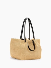 AllSaints Cream Allington Paper Tote - Image 6 of 7