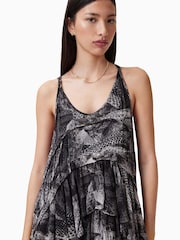 AllSaints Grey Cavarly Mini Dress - Image 2 of 7
