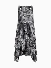 AllSaints Grey Cavarly Mini Dress - Image 7 of 7