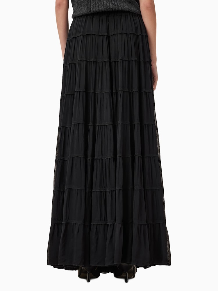 AllSaints Black Eva Maxi Skirt - Image 5 of 8