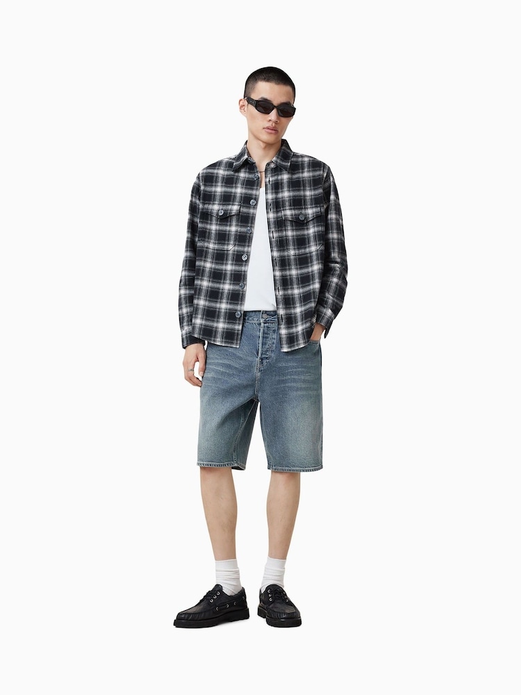 AllSaints Blue Switch Shorts - Image 1 of 8