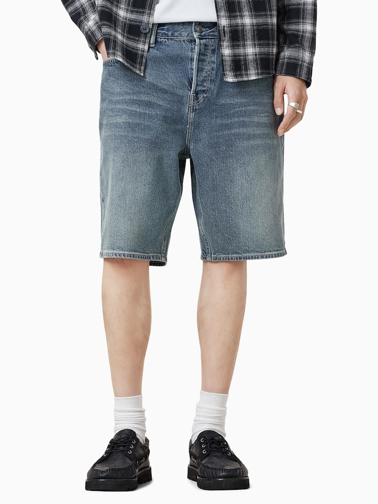 AllSaints Blue Switch Shorts - Image 3 of 8