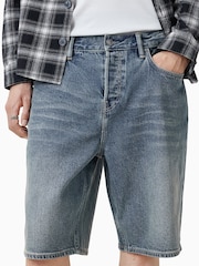 AllSaints Blue Switch Shorts - Image 6 of 8