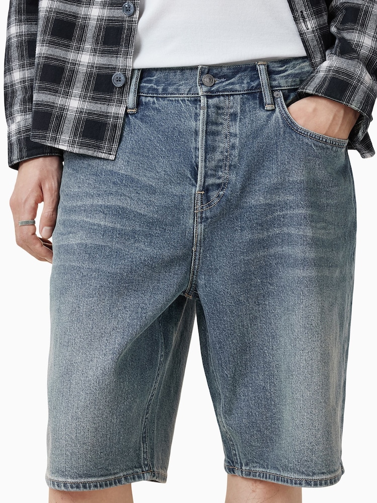 AllSaints Blue Switch Shorts - Image 6 of 8
