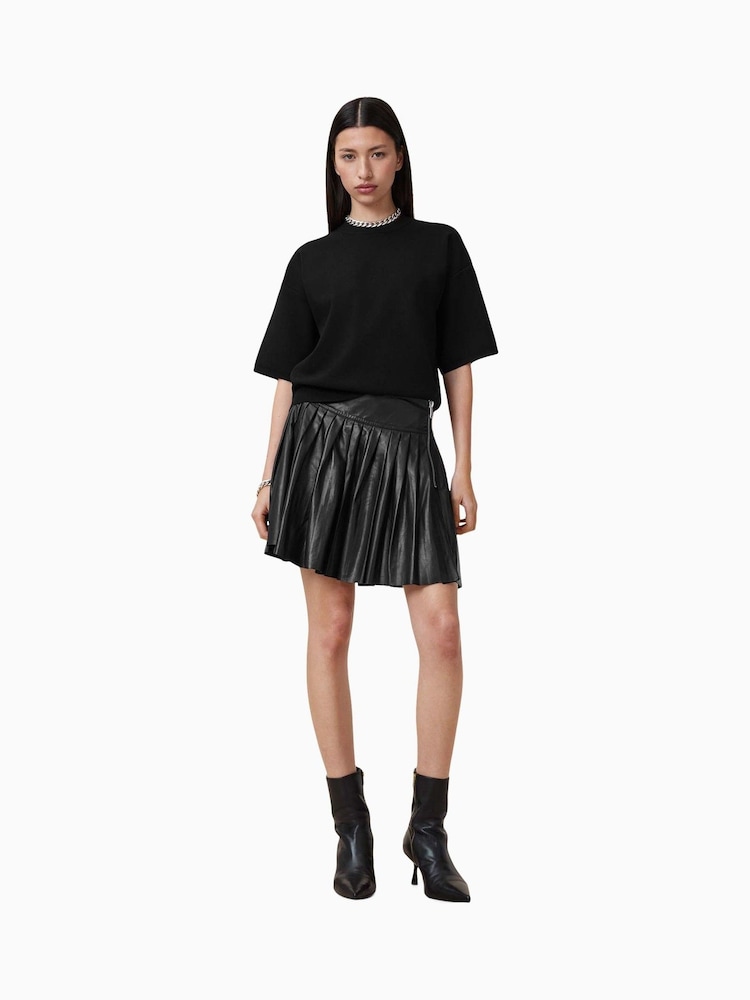 AllSaints Black Vena Lea Kilt Skirt - Image 1 of 8 AllSaints Black Vena Lea Kilt Skirt - Image 1 of 8