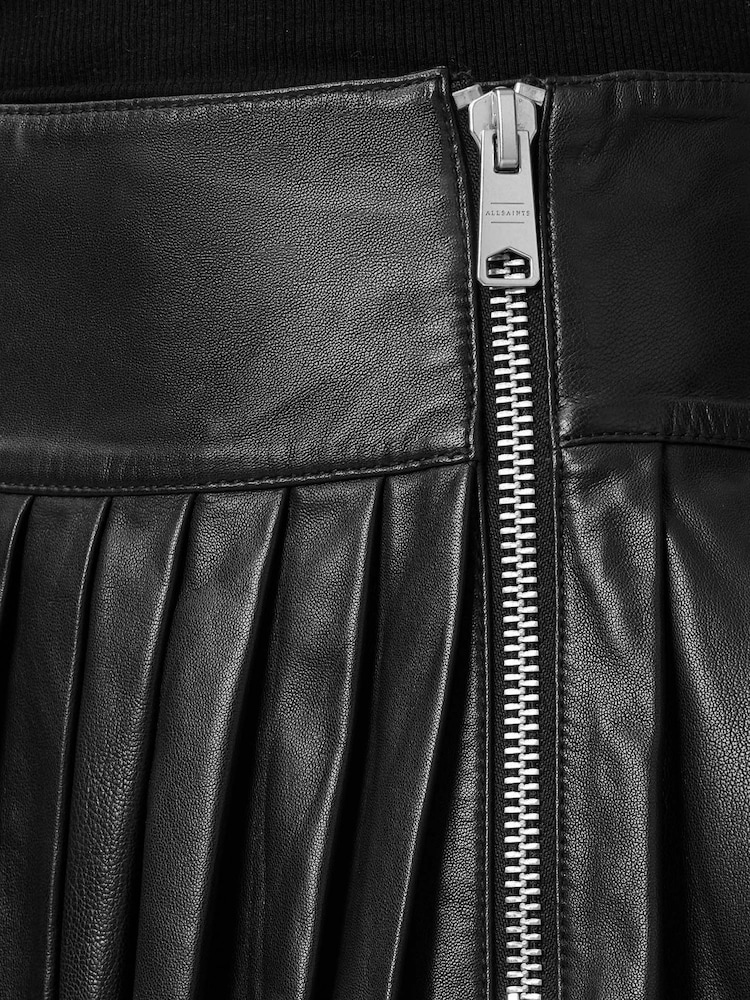 AllSaints Black Vena Lea Kilt Skirt - Image 8 of 8
