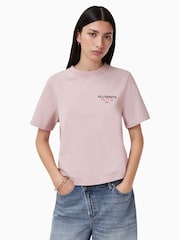 AllSaints Pink Amore Lisa 100% Organic Cotton T-Shirt - Image 2 of 8