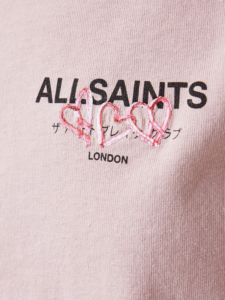 AllSaints Pink Amore Lisa 100% Organic Cotton T-Shirt - Image 8 of 8 AllSaints Pink Amore Lisa 100% Organic Cotton T-Shirt - Image 8 of 8
