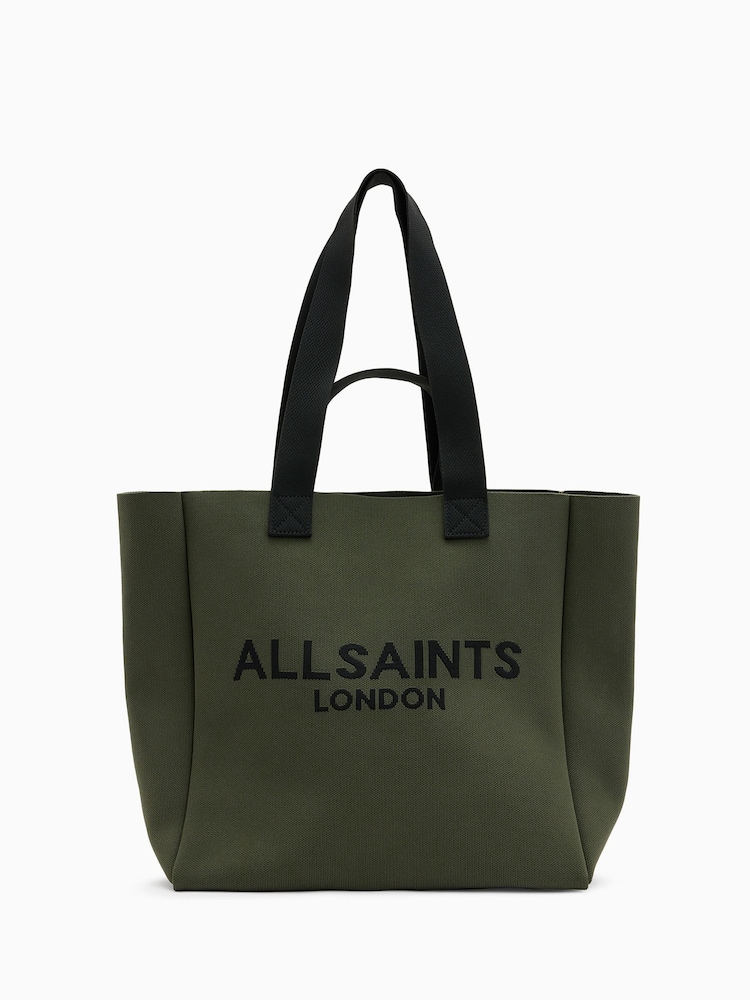 AllSaints Green Izzy E/W Tote Bag - Image 1 of 6