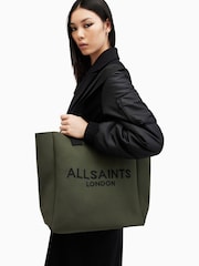 AllSaints Green Izzy E/W Tote Bag - Image 6 of 6