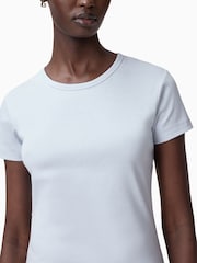 AllSaints Blue Stevie 100% Organic Cotton T-Shirt - Image 2 of 7