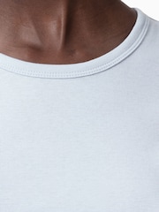 AllSaints Blue Stevie 100% Organic Cotton T-Shirt - Image 5 of 7