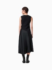 AllSaints Black Pia Satin Dress - Image 2 of 8