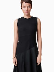 AllSaints Black Pia Satin Dress - Image 8 of 8