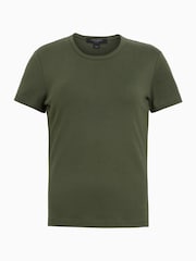 AllSaints Green Stevie 100% Organic Cotton T-Shirt - Image 7 of 7