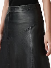 AllSaints Black Giana Maxi Skirt - Image 3 of 7