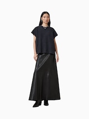 AllSaints Black Giana Maxi Skirt - Image 4 of 7