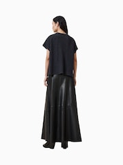 AllSaints Black Giana Maxi Skirt - Image 6 of 7