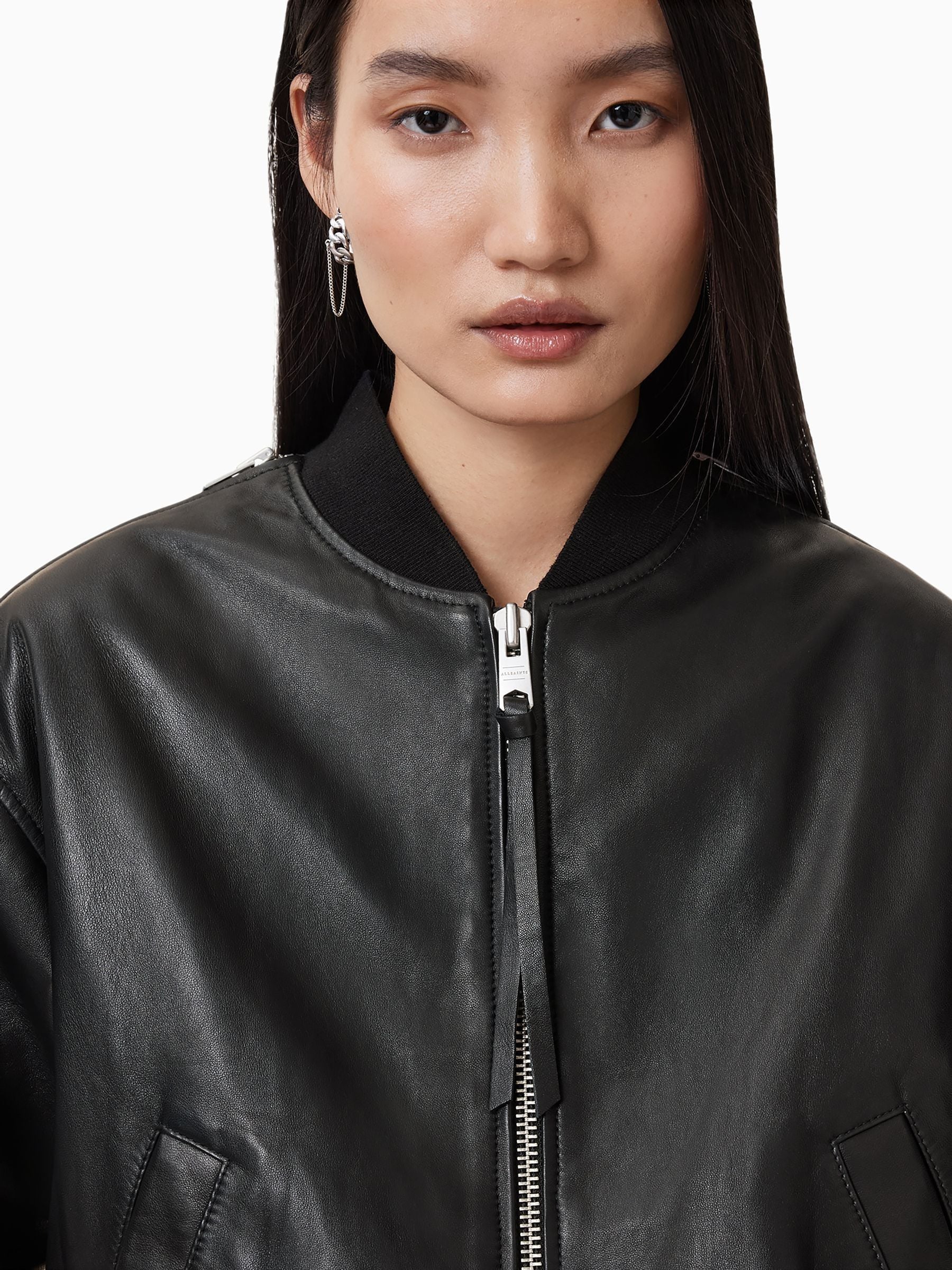 Buy AllSaints Black Zenith Zip Bomber Jacket from Next USA