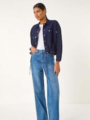Roman Blue Utility Collared Pocket Jacket - Image 2 of 5