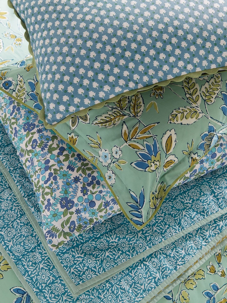 Land & Shore Green Bramble Pillowcase Pair - Image 4 of 4 Land & Shore Green Bramble Pillowcase Pair - Image 4 of 4