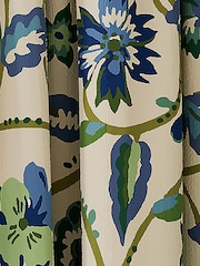 Land & Shore Green Esther Lined Pencil Pleat Curtains - Image 2 of 3
