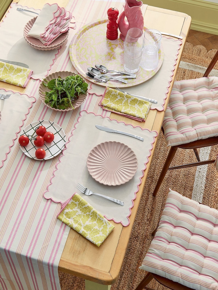 Land & Shore Multi Ticking Stripe Table Runner - Image 1 of 2