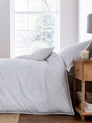 Murmur White Bea 100% Cotton Duvet Cover and Pillowcase Set - Image 4 of 7