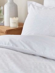 Murmur White Bea 100% Cotton Duvet Cover and Pillowcase Set - Image 7 of 7