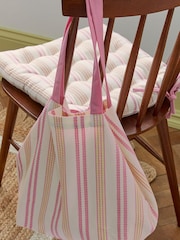 Land & Shore Multi Ticking Stripe Tote Bag - Image 1 of 2