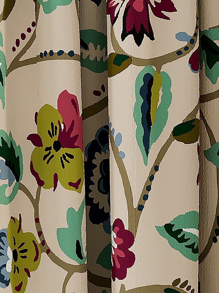 Land & Shore Multi Esther Lined Pencil Pleat Curtains - Image 2 of 3