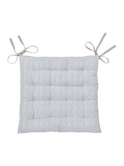 Murmur Linen Grey 100% Cotton Clodagh Seat Pad - Image 2 of 2