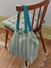Land & Shore Green Ticking Stripe Tote Bag - Image 1 of 2