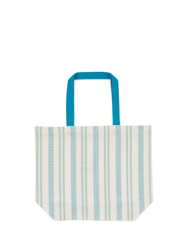 Land & Shore Green Ticking Stripe Tote Bag - Image 2 of 2