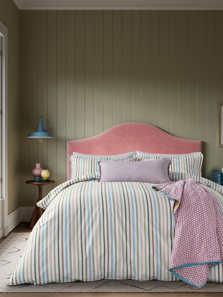 Land & Shore Multi Barrow Stripe Pillowcase Pair - Image 2 of 4