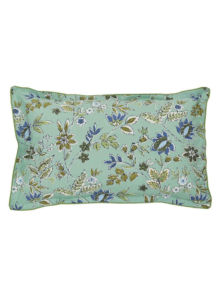 Land & Shore Green Bramble Duvet Cover and Pillowcase Set - Image 4 of 4