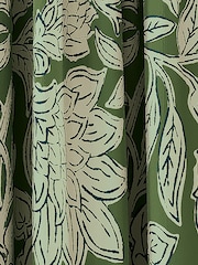 Land & Shore Green Rowallane Lined Pencil Pleat Curtains - Image 2 of 3