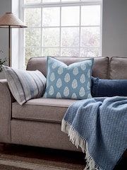 Murmur Ballintoy Blue Ida 100% Cotton Cushion - Image 1 of 3