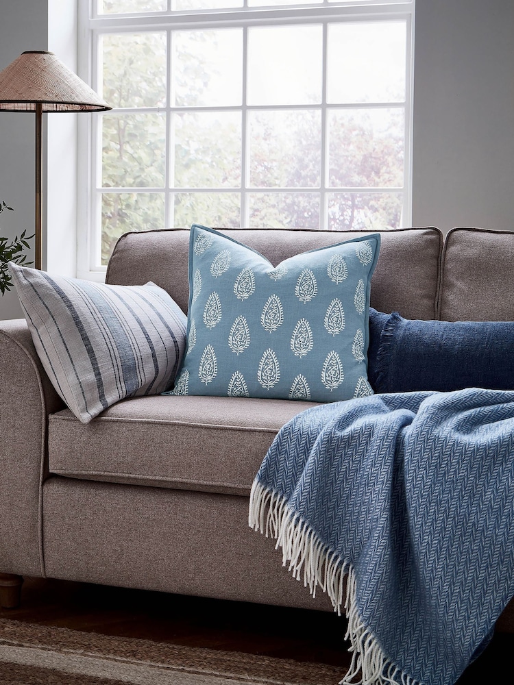 Murmur Ballintoy Blue Ida 100% Cotton Cushion - Image 1 of 3