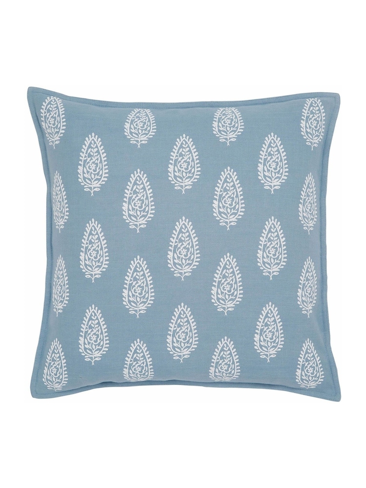 Murmur Ballintoy Blue Ida 100% Cotton Cushion - Image 2 of 3