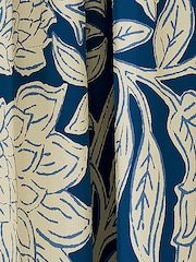 Land & Shore Blue Rowallane Lined Pencil Pleat Curtains - Image 2 of 3