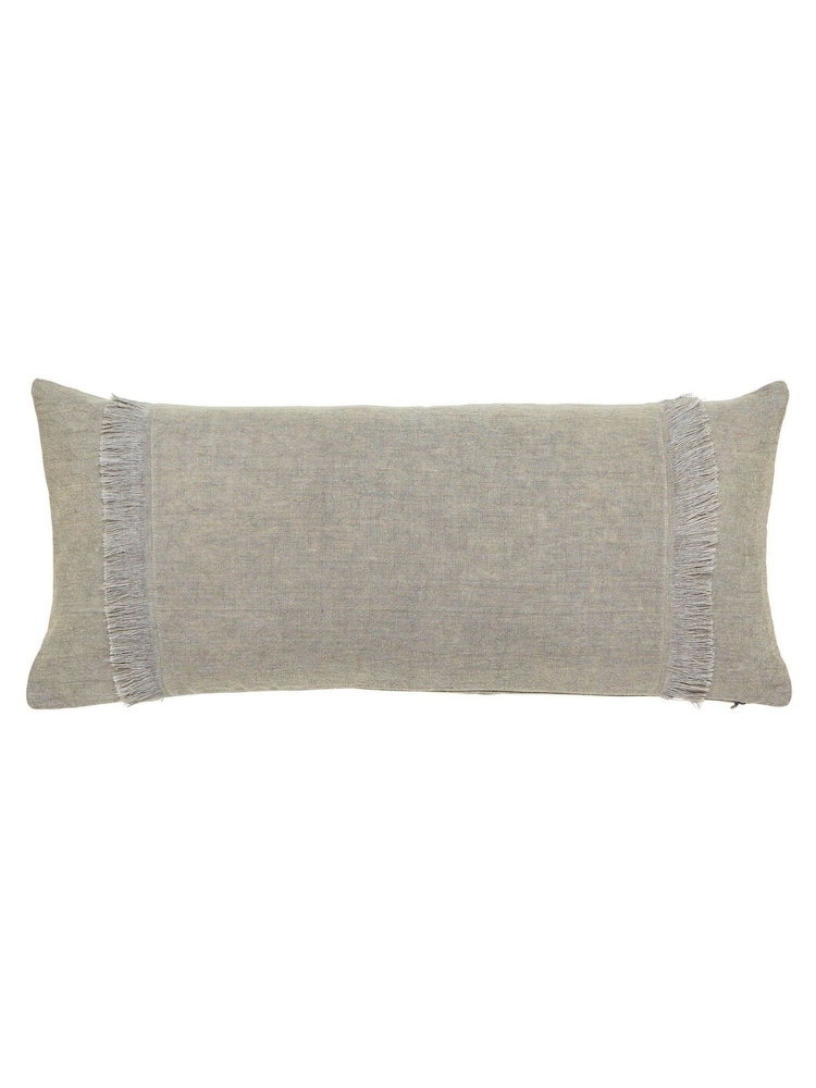 Murmur Grey Lir 100% Linen Cushion - Image 1 of 2