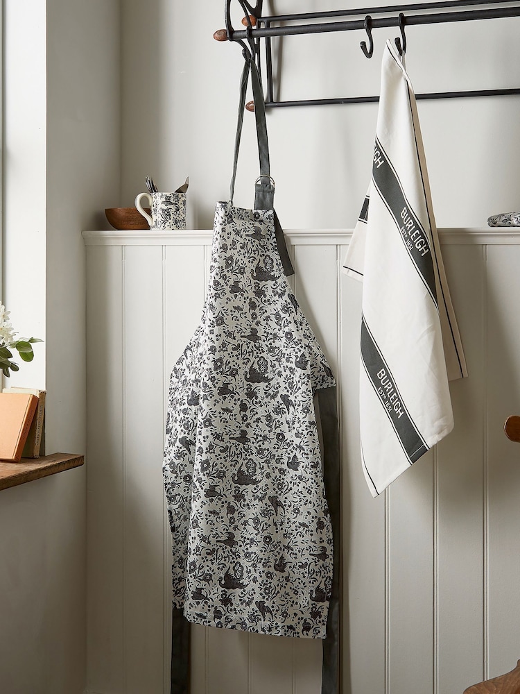 Burleigh X Bedeck Of Belfast Charcoal Regal Peacock Apron - Image 2 of 3